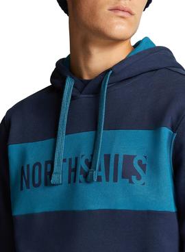 Sudadera North Sails Organic Fleece Azul Hombre