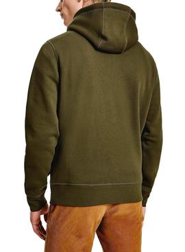 Sudadera Tommy Hilfiger Logo Hoody Verde Hombre