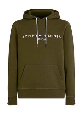 Sudadera Tommy Hilfiger Logo Hoody Verde Hombre