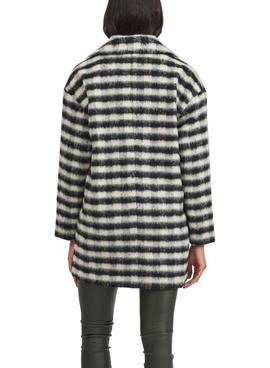 Abrigo Vila Alissi Check Jacket Negro para Mujer
