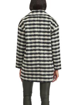 Abrigo Vila Alissi Check Jacket Negro para Mujer