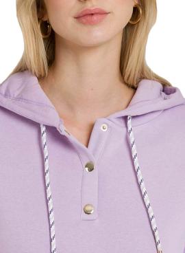 Vestido Naf Naf Sudadera Lila para Mujer