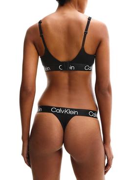 Top Calvin Klein Lined Triangle Negro para Mujer