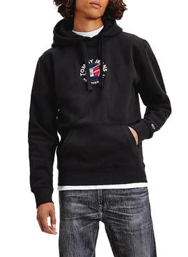 Sudadera Tommy Jeans Timeless Negro para Hombre