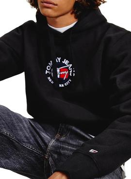 Sudadera Tommy Jeans Timeless Negro para Hombre