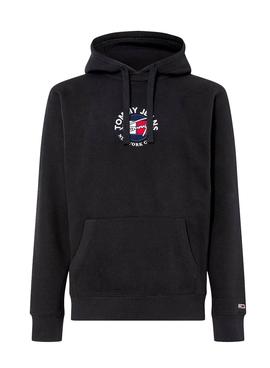 Sudadera Tommy Jeans Timeless Negro para Hombre