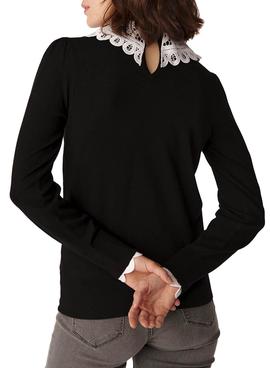 Jersey Naf Naf Cuello Bobo Negro para Mujer