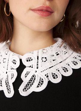 Jersey Naf Naf Cuello Bobo Negro para Mujer
