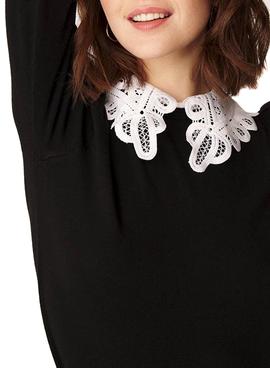 Jersey Naf Naf Cuello Bobo Negro para Mujer