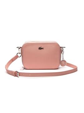 Bolso Lacoste Double Zip Crossover Rosa Mujer