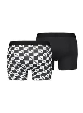 Calzoncillos Levis Logo Checkerboard Negro Hombre
