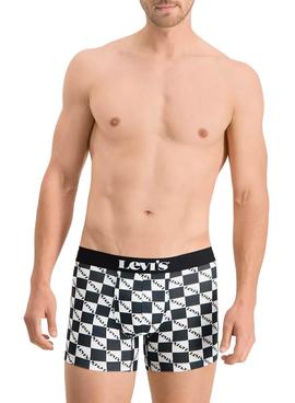 Calzoncillos Levis Logo Checkerboard Negro Hombre