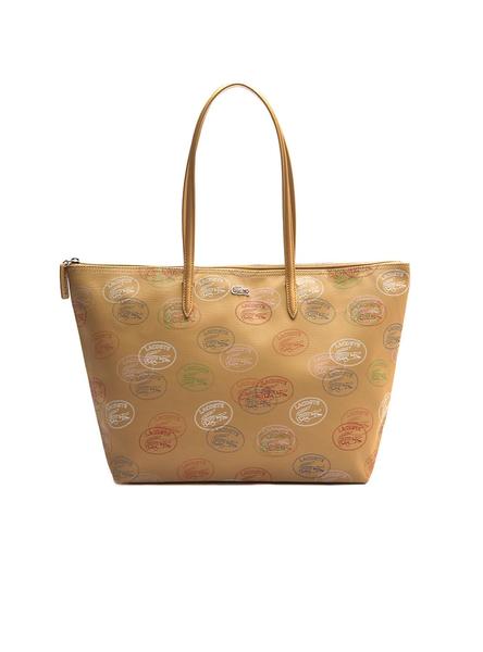 Bolso Lacoste Shopping Bag Multicroc Camel Mujer