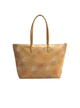 Bolso Lacoste Shopping Bag Multicroc Camel Mujer