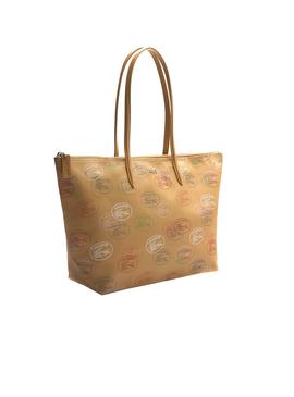 Bolso Lacoste Shopping Bag Multicroc Camel Mujer