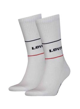 Calcetines Levis Short Blanco Para Mujer