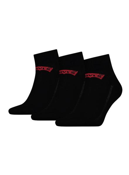 Pack 3 Calcetines Levis Mid Batwing Negro Unisex