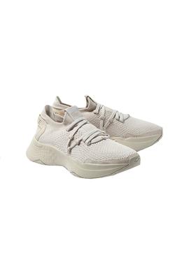 Zapatillas Lacoste Court Drive Knit Beige Mujer