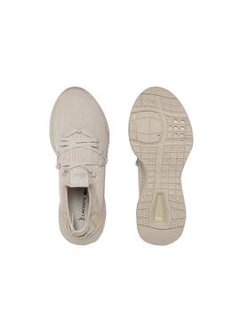 Zapatillas Lacoste Court Drive Knit Beige Mujer