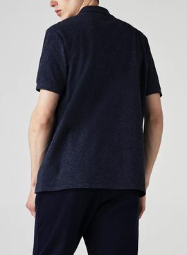 Polo Lacoste Jaspeado Marino Para Hombre