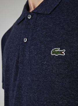 Polo Lacoste Jaspeado Marino Para Hombre