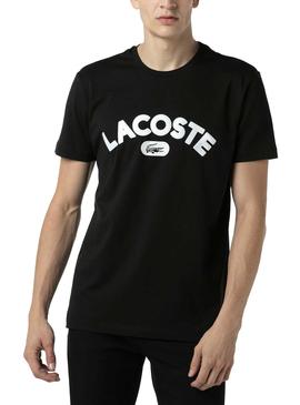 Camiseta Lacoste Logo Negro Para Hombre