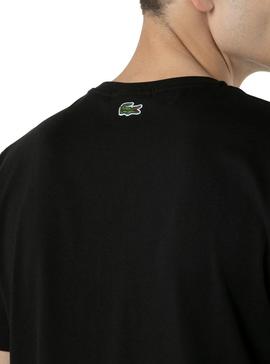 Camiseta Lacoste Logo Negro Para Hombre