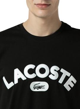 Camiseta Lacoste Logo Negro Para Hombre