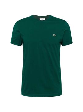 Camiseta Lacoste Basica Verde Para Hombre