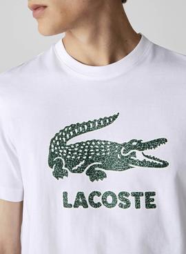 Camiseta Lacoste TH0063 Blanco para Hombre
