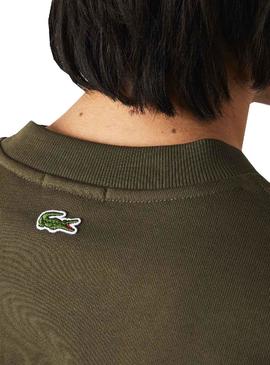 Sudadera Lacoste Logo Tridimensional Verde 