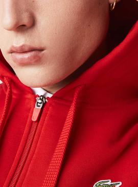 Sudadera Lacoste Sport Abierta Rojo para Hombre