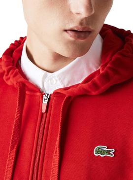 Sudadera Lacoste Sport Abierta Rojo para Hombre