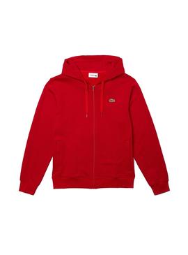 Sudadera Lacoste Sport Abierta Rojo para Hombre