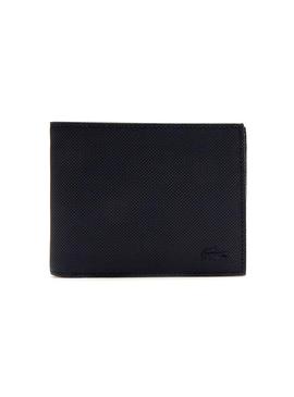 Cartera Lacoste Pique Classic Marino Para Hombre