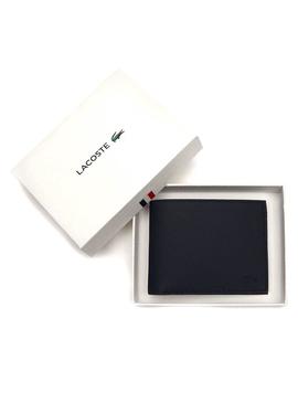 Cartera Lacoste Pique Classic Marino Para Hombre