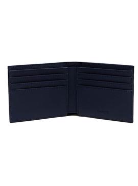 Cartera Lacoste Pique Classic Marino Para Hombre