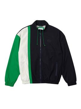 Chaqueta Lacoste Ligera Color Block Marino Hombre