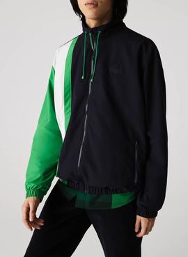 Chaqueta Lacoste Ligera Color Block Marino Hombre