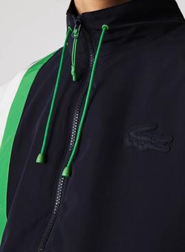 Chaqueta Lacoste Ligera Color Block Marino Hombre