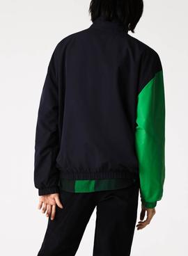 Chaqueta Lacoste Ligera Color Block Marino Hombre