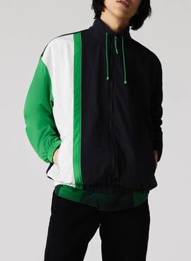 Chaqueta Lacoste Ligera Color Block Marino Hombre