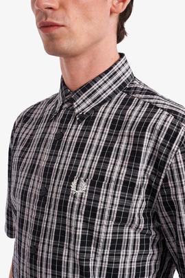 Camisa Fred Perry Estampado Cuadros Azul Para Hombre