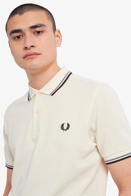 Polo Fred Perry Icónico Blanco Para Hombre