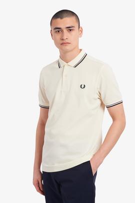 Polo Fred Perry Icónico Blanco Para Hombre