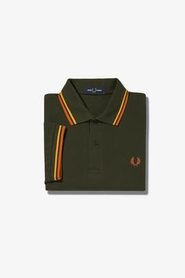 Polo Fred Perry Icónico Verde Oscuro Para Hombre