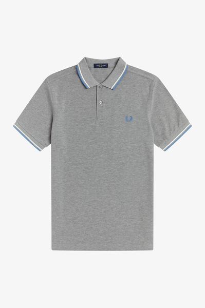 Polo Fred Perry Icónico Gris Para Hombre