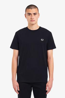 Camiseta Fred Perry Básica Negra Para Hombre