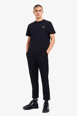 Camiseta Fred Perry Básica Negra Para Hombre