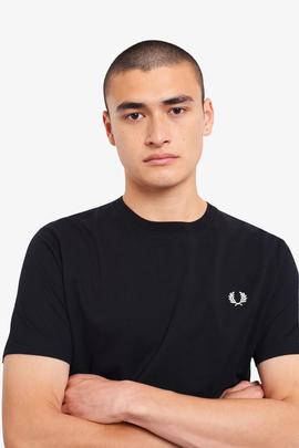 Camiseta Fred Perry Básica Negra Para Hombre